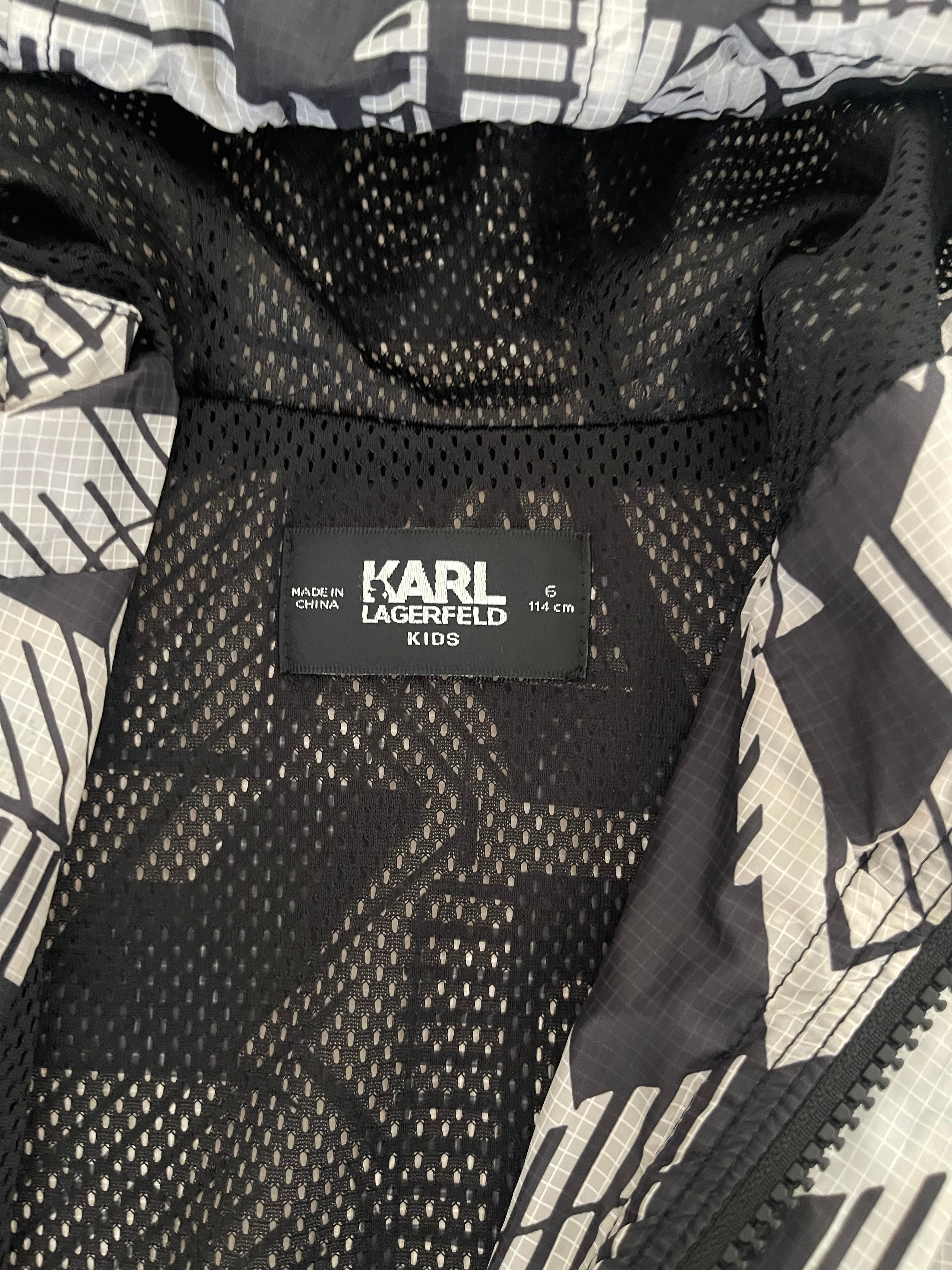 Impermeabile con cappuccio Karl Lagerfeld 6 anni